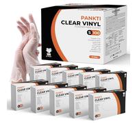 PANKTI Clear Vinyl Gloves (Box of 1000) (S, Pack of 1000)