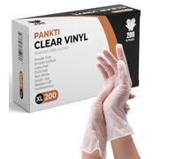 PANKTI Clear Vinyl Gloves (Box of 200) (XL, Pack of 200)