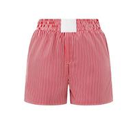 PanLidapan Women Striped House Trousers Breathable Elastic Waist Shorts Summer Casual Short Size Simplicity Trousers for Cute Women (Red, S)