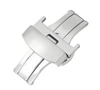 Panlouting 316L Stainless Steel Folding Buckle for Watch Strap 18mm Butterfly Clasp for Leather Band | Not for Metal Straps