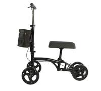 Panlova Mobility Knee Walker Scooter - Steerable Scooter for Broken Leg, Foot, Ankle Injuries - Knee Cycle Leg Walker for Adults - Orthopaedic Seat Pad for Adult and Elderly (Black)
