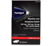 Panmigrol Migraine and Headache Relief 250mg/250mg/65mg 10 Tablets
