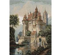 PANNA - Counted Cross Stitch Kit - Castle in The Mountains - ZU-1280-14 Count - Aida - 14.37 x 10.83 inch - DIY kit