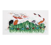 Panna counted cross stitch kit "Curious Tails" 27x15cm, DIY