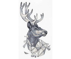 Panna counted cross stitch kit "Geometry. Deer" 21.5x36.5cm, DIY