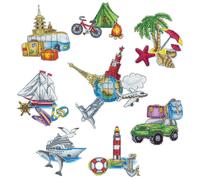 Panna counted cross stitch kit magnet "Round the World" 20x28cm, DIY