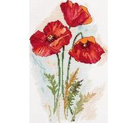 Panna counted cross stitch kit Watercolour Poppies, 19x26cm, DIY