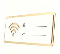 Panneau Wi-Fi - Signalétique Wifi Pour Maison | Panneau De Mot De Passe Wi-Fi En Acrylique | Acrylique Pour Mot Dee Passe Wifi Invités | Décoration D'intérieur Résistante À L'usure Et Ha