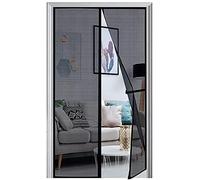 Panngu Fly Screen Door, 100x220 cm, Black, Magnetic, Reinforced Insect Protection for Balcony Door, Easy Installation, No Drilling