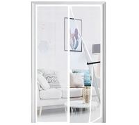 Panngu Magnetic Fly Screen Door 120 x 240cm White, Bugs Out with Doors Screen Curtain, Heavy Duty Screens Doors Nets Keeping Out Flies Bug