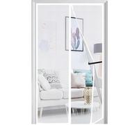 Panngu Magnetic Mosquito Nets for Windows and Doors, 105 x 205 cm, 2023 Upgraded Version, Curtain with Magnets Anti Mosquitoes, Insects, Flies, White