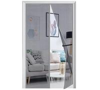 Panngu Magnetic Mosquito Nets for Windows and Doors, 90 x 240 cm, 2023 Upgraded Version, Curtain with Magnets Anti Mosquitoes, Insects, Flies, Grey