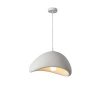 PANNN E27 Pendant Light Modern White Pendant Lamp Japanese Bird's Nest Kitchen Island Pendant Light Vintage Industrial Pendant Lamp Wabi Sabi Style for Dining Room Bedside Lighting(A-50)