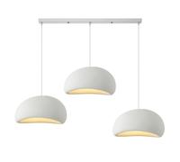 PANNN E27 Three Light Chandelier Vintage Industrial Chandelier Japanese Bird's Nest Kitchen Island Pendant Lamp Wabi-sabi Style Modern Matte White Lighting Restaurant Decorative Lights(A2)