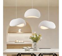 PANNN E27 Triple-Light Pendant Lamp Creative Wabi-Sabi Pendant Light Japanese-Style Bird's Nest Lampshade Modern Dining Table Lamp Suitable for Bedroom Living Room Dining Room Decorative Lighting(A2)