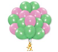 Pannu Design 10 Inch Balloon Colour Combinations Latex 20pc Balloons for Birthday Decorations Wedding Christmas Celebrations by Pannu Design (Green Pink)
