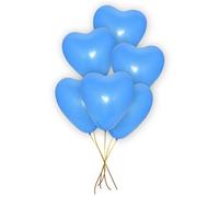 Pannu Design | 12” Inch Heart Shape Latex Balloons | Packs of 20, 30, & 50 | For Valentine, Wedding, Engagement & Anniversary Party Decorations. (PACK OF 20, BLUE HEART)