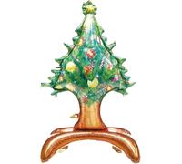 Pannu Design Christmas Decoration Foil Balloons X Mas Party Decoration Accessories For Indoor Outdoor (3d Christmas Tree 42 Inches, Pack Of 1)