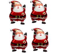 Pannu Design Christmas Decoration Foil Balloons X Mas Party Decoration Accessories For Indoor Outdoor (Santa Claus 18 Inches, Pack Of 4)