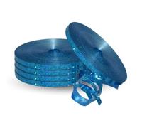 Pannu Design | Shiny Holographic Metallic Poly Crimped Curling Ribbon | for Balloon String, Gift Wrapping, Christmas Party, Florist Flowers, Decoration, Art & Craft. (100 Meter, Turquoise Holo)