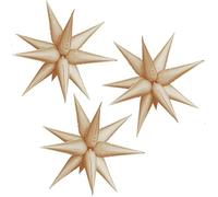 Pannu Design Star Balloons Star Foil Balloons 2Pcs Starburst Balloon for Birthday Baby Shower Graduation Disco Party Decorations Supplies 22inches (Caramel)