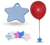 Pannu Design | Star Shape Weights For Helium Balloons | Packs of 5, 10, 20 & 30 | Multi Colour Weights For Birthday Party Decoration, Baby Shower & Anniversary. (Pack of 10, Light Blue)