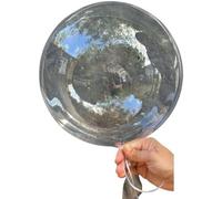 Pannu Design Transparent Bobo Balloons Fillable Bubble Balloons for Birthday Wedding Engagement Party Decoration Photo Shoot and DIY Crafts with 10m free Ribbon (Pack of 24, 24 Inches)