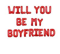 Pannu Design Will You Be My Boyfriend 16 Inch Foil Balloons Alphabet Letters Foil Balloons For Decoration Propose Your Best One With This Balloons (Red)