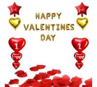 Pannu Design Will You Be My Valentine Foil Balloons Set Valentine Decoration For Romantic Proposal Love Decoration (Valentine Set 10)