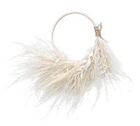 Panonw Artificial Pampas Grass Wreath, Faux Pampas Grass Wreath Natural Dried Flower Wreaths Spring Fake Pampas Grass Garland for Boho Farmhouse, Wedding Decor