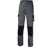 Panoply Mach 5 Spirit Work Trousers Pants Reinforced With Knee Pad Pockets - Grey With Black Trim (Large - 32"-36" Waist - 32" Leg)