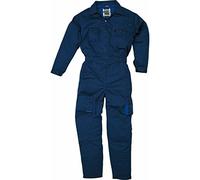 Panoply Mach2 Boilersuit Overalls Coverall With Knee Pad Pockets (XLarge - 43"-46" Chest - 31" Leg, Navy with Royal Blue trim)