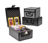 Panopply Classic Black 2 Row Graded Card Storage Box - PSA Card Slab Case - Holds 80+ Slabs - 25x19x20cm - 80L Capacity - Dustproof, Lightweight - Aluminium - For Trading Cards