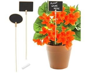 Panorama Mini Wooden Herb Plant Pot Blackboard Garden Kitchen Seed Flower Labels Tags
