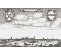 Panorama of Munster Germany in the mid-17th century. After a work by Dancker Danckerts. Poster Print by Ken Welsh (19 x 12)