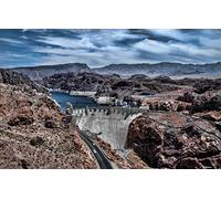 Panorama Puzzle 1000 Pieces, Natural Beauty, Nevada, Jim Dam, Hoover Dam 26x38CM