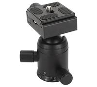 Panoramic Ball Head 360 Degree Rotating Metal Tripod Head with 1/4in Quick Release Plate and Bubble Level, for DSLR Cameras DV Telescopes with 3/8in Thread