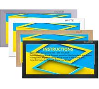 Panoramic Black,oak,Silver,White Picture, Frame Poster Frame & 36X24 (Modern, Silver, 14x6 Inch)