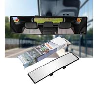 Panoramic Clip-On Rearview Mirror,Universal Panoramic Convex Interior Clip-On Wide Angle Mirror to Reduce Blind Spot Effectively for Car SUV Trucks (1PCS)