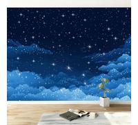 Panoramic Custom Wallpaper Mural 300W x 210H cm, Wall Poster Galaxy Starry Sky Clouds Stars Photo Wallpaper 3D Effect - Cartoon Wall Mural Poster Decoration for Bedroom Living Room Corridor