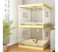 Panoramic Hamster Cages, Hamster House, Chinchilla Houses, with Front Opening Door, for Squirrel/Lizard/Turtle/Rutin Chicken(45x45x75cm)