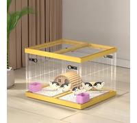 Panoramic Luxury Hamster Cage, DIY Small Pet Breeding Box, Hedgehogs, Guinea Pigs, and Turtles (48x45x38cm)