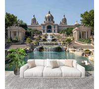 Panoramic Mural Landscape Spanish Palace Non-Woven Wallpaper 350x256cm Wall Mural Decoration Poster World Landscape Wallpaper for Living Room Bedroom & Home Interiors, Not Peel and Stick