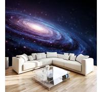 Panoramic Mural Wallpaper 3D Galaxy Nebula Wall Mural Non-Woven | Matt Wipeable Waterproof Photo Wallpaper Starry Sky Feature Wall Art 150x105 cm for Living Room Bedroom Home Office H336