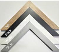 Panoramic Sizes Picture Frames Photo Frames Black White Oak Silver (Black, 24" X 18")