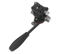 Panoramic Tripod Head, Hydraulic Fluid Video Ball Head for SLR DSLR Camera, 360 Degree Rotation with Aluminum Alloy Build, Removable Handle and L - Shaped Plate for