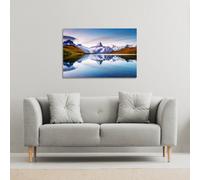 Panoramic view of the Mt. Schreckhorn and Wetterhorn (Canvas Print) / 152 x 101 x 4cm Benjamin Tate Design Natural One Size
