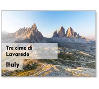 Panoramic View of Tre Cime Di Lavaredo, in The Dolomites, Italy, Fridge Magnet