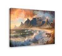 Panoramic Views of The Picturesque City of Cape Town Canvas Poster Bedroom Decor Landscape Office Room Decor Gift 16x24inch(40x60cm)