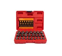 PANOVOS 25Pcs Screw Extractor Set, Hex Head Multi-Spline Easy Out Bolt Extractor Set, Premium High Carbon Steel Rounded Bolt Remover